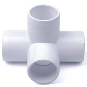 1/2 in. PVC 4-Way Elbow Fitting - ASTM SCH40 Furniture-Grade